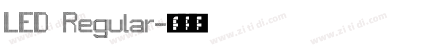 LED Regular字体转换